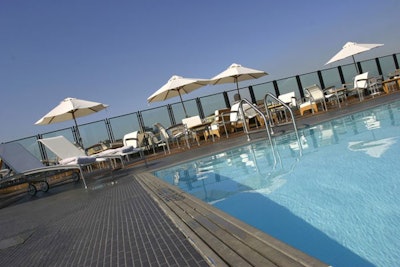 Although the fabled Soho House pool is not available for private event rental, hotel guests may use this area.