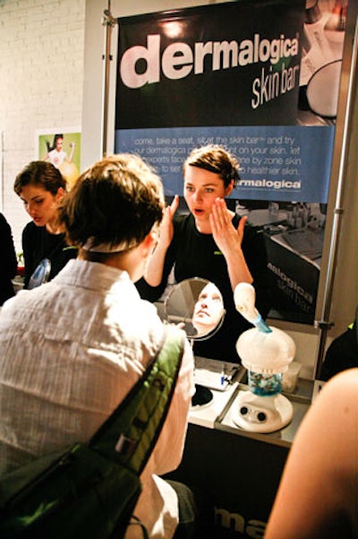 A team from Dermalogica offered skin care advice at the Dermalogica Skin Bar.