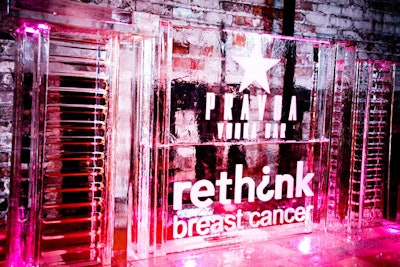Pravda Vodka Bar created an installation where servers offered vodka shots to guests at an ice bar branded with the Rethink logo.