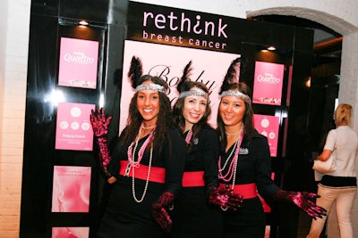 A team of flappers from Schick Quattro for Women staffed the Schick Booby Booth.