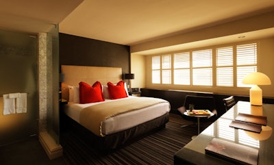 All 327 guest rooms have flat-screen TVs, iPod docking stations, and heated bathroom floors.