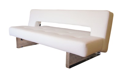 Euroline sofa, starts at $200, available in Ontario, Quebec, and the Calgary area from Essential Event Rentals