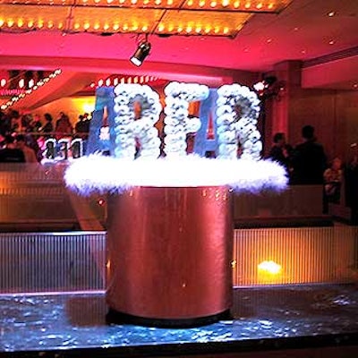 Avi Adler used the logo for Absolutely Fabulous--'Ab Fab' to fans--to make decor pieces for Comedy Central's season premiere party at Brasserie 8 1/2.