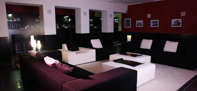 DC Rentals provided the black and white lounge furniture.
