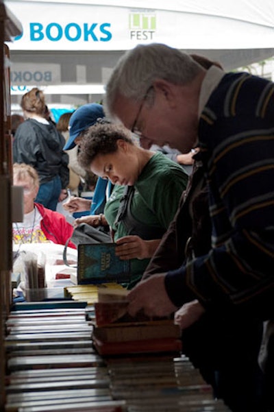 An estimated crowd of 125,000 stopped by the Lit Fest over two days.