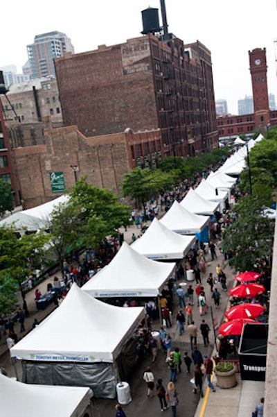 Booksellers' tents lined five downtown blocks.