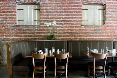 Housed in a former firehouse, Il Casale retains many original details, like exposed brick walls and beams.