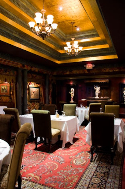 The Foundation Room's private dining room seats 60.