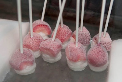 Waitresses passed through the lounge, selling frozen shot pops.