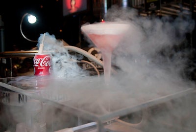 Weiss created three nitrogen-infused cocktails for the lounge, including the Nitro Rum and Coke and the Nitro Cosmo.