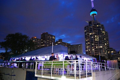Telus hosted a cocktail party for 430 guests in two Cirque-inspired spaces at Harbourfront Centre.