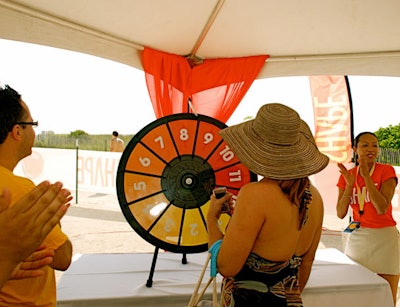 Guests who donated to the Surfrider Foundation in the Shape Your Life tent could play the game to win a prize.