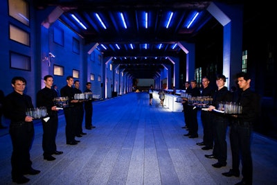 At the Calvin Klein-sponsored after-party, waiters served up specialty cocktails from Belvedere Vodka.