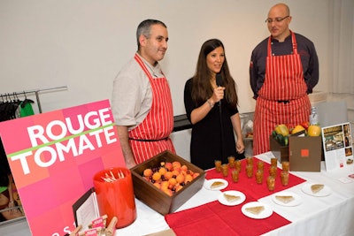 New York and Brussels restaurant mini chain Rouge Tomate bought one of the vendor booths and supplied some of the event's catering.