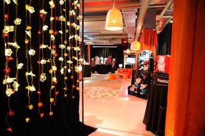 Orange and white furnishings from lounge sponsors Ikea and Sumo Lounge filled the MMVA Gift Lounge.