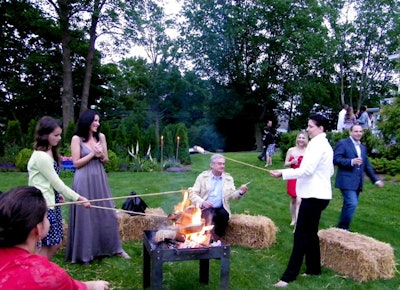 Four Seasons Caterer hosts a weekly bonfire, where guests can eat up summer's classic dessert: s'mores.