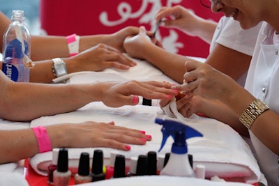 Nail technicians from Miami Beach's Lace Nail Lab provided manicures throughout the night.