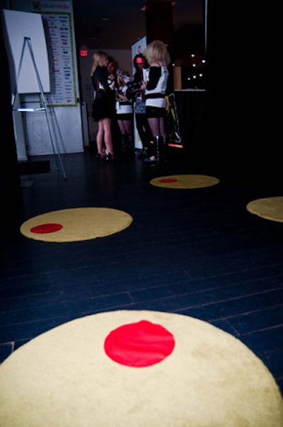 Carpets shaped like olives dotted the floor at the entrance to Maro.