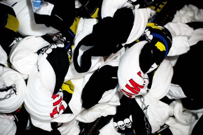 Event organizers had 500 T-shirts with the Twisted Olive logo made for guests.