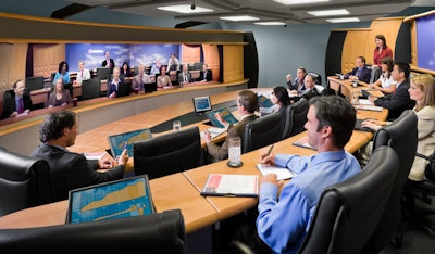 Groups can book a Polycom Solutions Center for a conference, using its facilities in locations including New York, California, and Illinois.