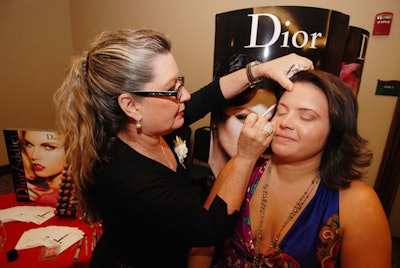 First-time sponsor Macy's set up a beauty bar offering free makeup touch-ups in the lobby outside the main ballroom.