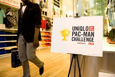 Signs and staffers throughout the 36,000-square-foot flagship invited shoppers to sign up to compete in the walk-in portion of the competition and enter a raffle.
