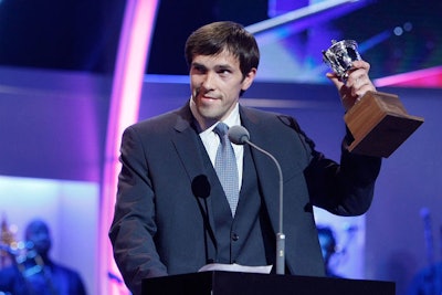 Pavel Datsyuk of the Detroit Red Wings accepted the Lady Byng Trophy.