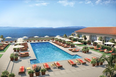 The pool at the Spa at Terranea offers ocean views.