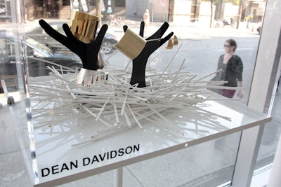A display case held cuff bracelets by jewelry designer Dean Davidson, who will design a floor in Fashion House.