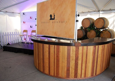 Instructors led cooking demonstrations and wine tastings at a curved bar inside the pavilion.