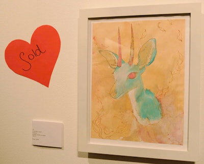 Instead of a red dot to indicate a piece had sold, Gen Art used red heart-shaped stickers.