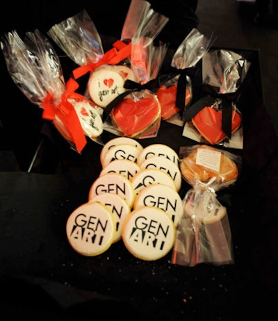 Tied to the theme of the night, Rolling Pin Productions provided heart-shaped cookies.
