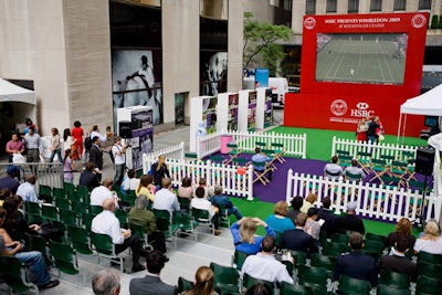 Since Wimbledon runs on a British Summer Time schedule, five hours ahead of New York, live screenings of the tournament started at 7 a.m. each morning of the promotion.
