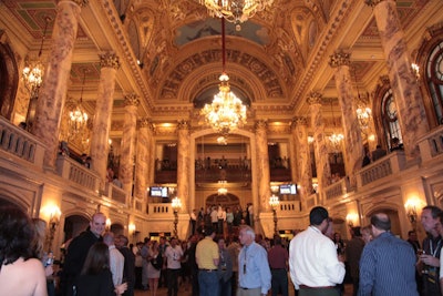 Guests explored the opulent lobby before being guided into the theater.
