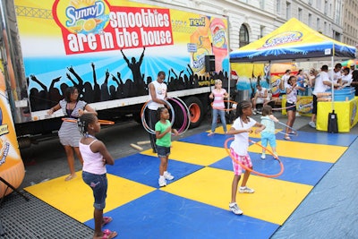 Sunny Delight sponsored a Hula-hoop contest.