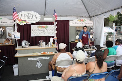 Cookware manufacturer Healthy Gourmet gave cooking demos.