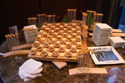 A selection of maple desserts topped two tables inside Victor Restaurant & Bar, located across the street from the Audi tent.