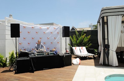 DJs spun for guests around the pool.