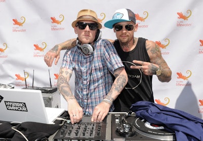 The Madden brothers manned the turntables.