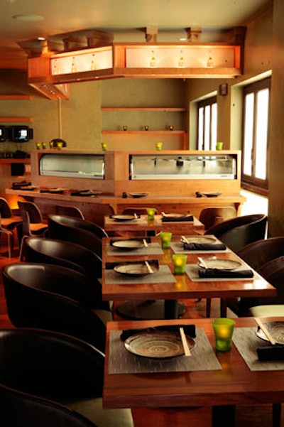 Sushi on Sunset holds about 110 guests, with a private room that seats about 20.