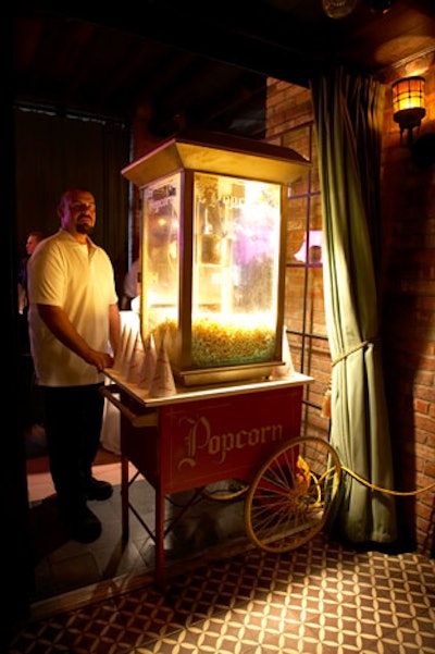 To complement the circus-style performers, popcorn and cotton candy were served.