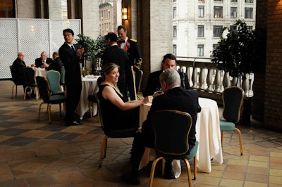 A balcony provided a space for smoking Nat Sherman cigars when the 'smoking lamp' indicated it was permitted.