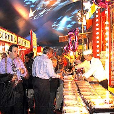 Box dinners from Canard Inc. were taken into the big top to be eaten during the performance of the 'Big Top Doo-Wop.'