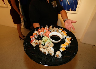 Britto Central's Lincoln Road neighbor World Resource Café served healthy hors d'oeuvres including fresh sushi, steamed dumplings, and spring rolls.