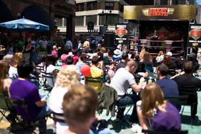 The production team estimated that 2,500 people stopped by to watch the debate over the course of four hours.