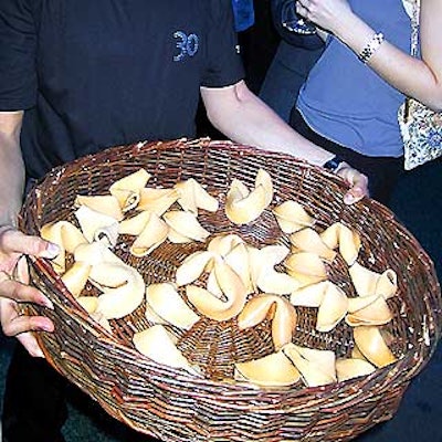 For a special treat, baskets of oversized fortune cookies gave guests a chance to win travel prizes including hotel stays, flights and cruises.