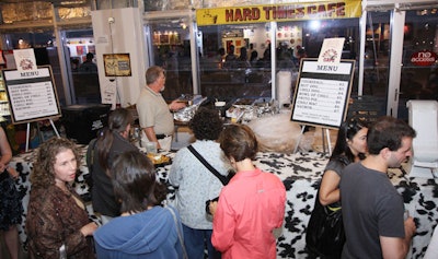 Up on the other Artomatic floors, guests were able to grab a bite from food vendors such as Hard Times Cafe.
