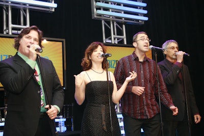 The Bobs, a jazz-inspired a capella group, opened the general session with an energetic performance.