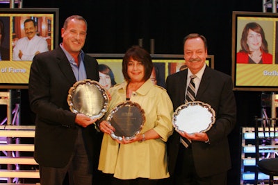 L.A. Hall of Fame inductees Howard Bragman, chairman, C.E.O., and founder of Fifteen Minutes Public Relations; Paul Dreher, assistant director of catering at the Beverly Hilton; and Hillary Harris, director of Warner Bros. Special Events.