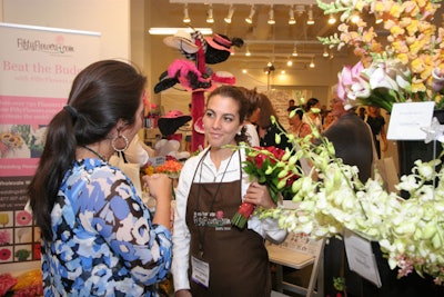 FiftyFlowers.com showed off its beautiful blooms on the show floor.